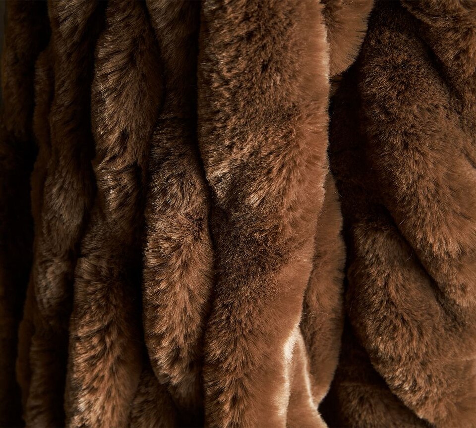 Faux Fur Ruched Throws Pottery Barn Australia